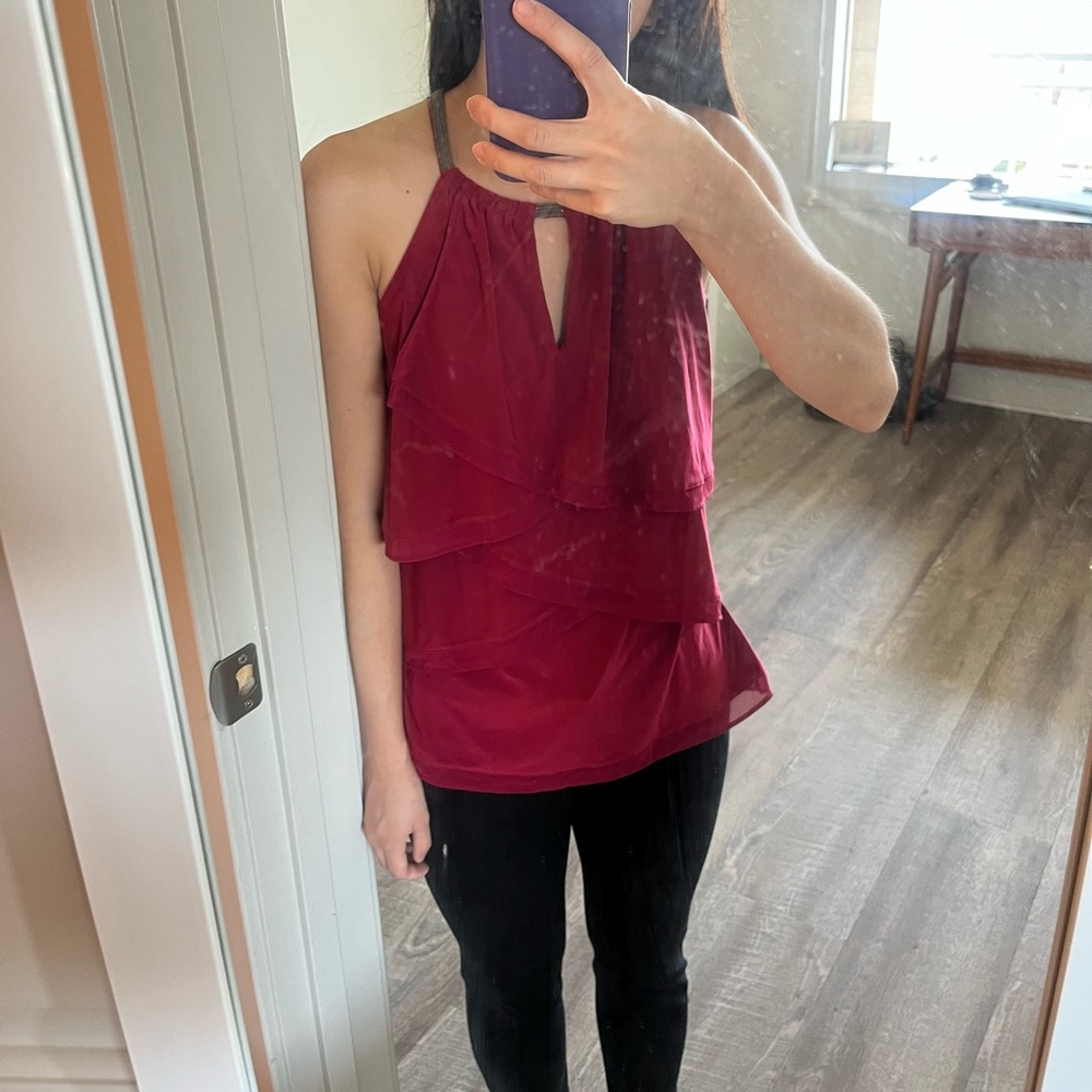 White House Black Market Sleeveless Blouse (XS)